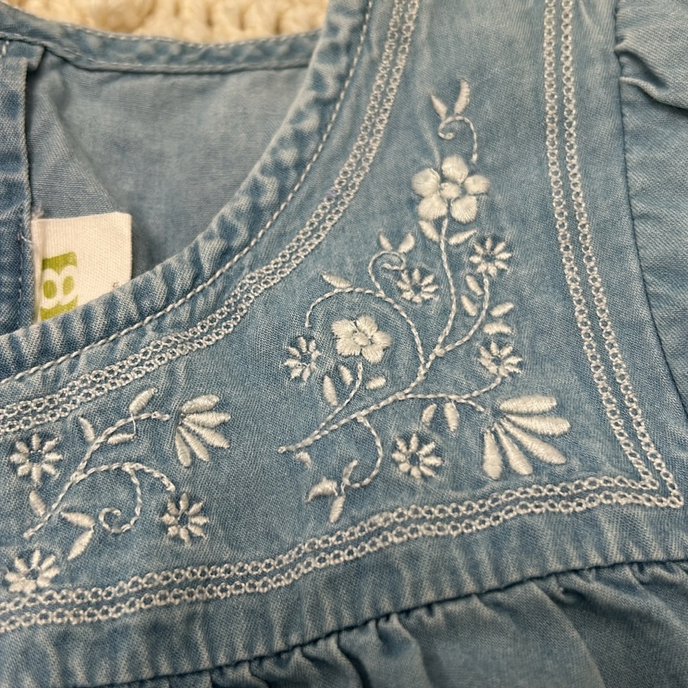 Kids Chambray Denim Dress - Picture 7 of 7